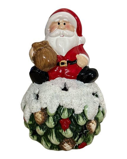 Figurină glob Crăciun cu lumini 13cm 905-4
