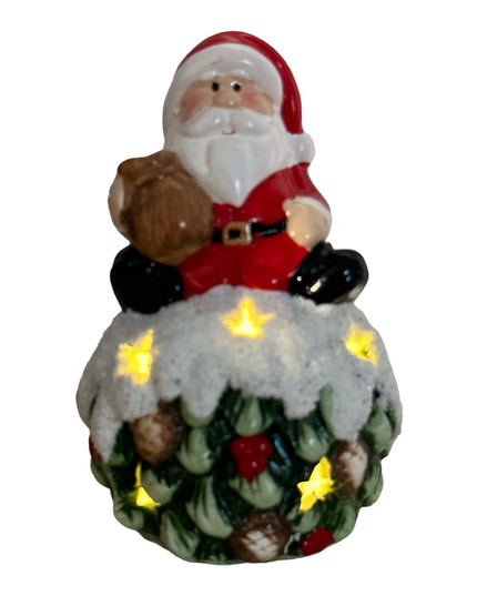 Figurină glob Crăciun cu lumini 13cm 905-4