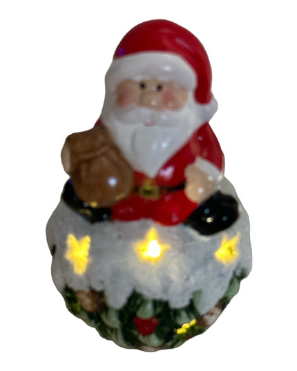 Figurină glob Crăciun cu lumini 13cm 905-4