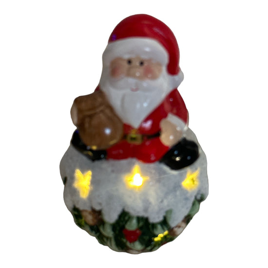 Figurină glob Crăciun cu lumini 13cm 905-4