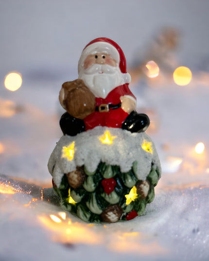 Figurină glob Crăciun cu lumini 13cm 905-4