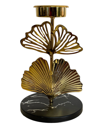 Suport lumânare Frunză metal 15cm 910-3