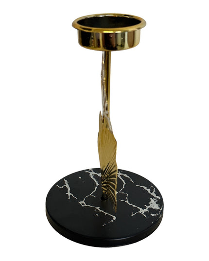 Suport lumânare Frunză metal 15cm 910-3