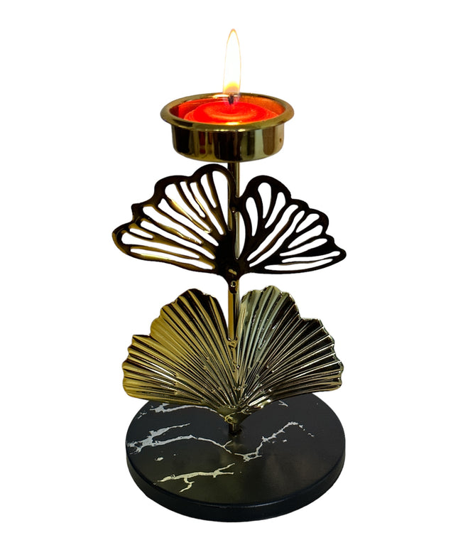 Suport lumânare Frunză metal 15cm 910-3