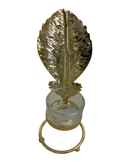 Suport lumânare Frunză metal 910-1 19cm