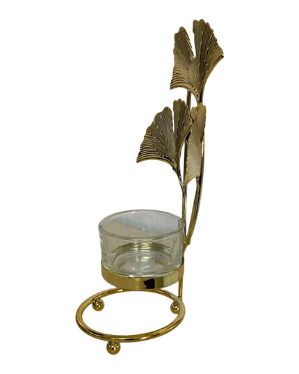 Suport lumânare Frunză metal 910-1 19cm