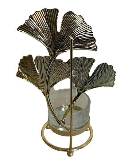 Suport lumânare Frunză metal 910-1 19cm
