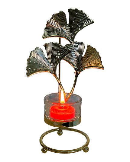 Suport lumânare Frunză metal 910-1 19cm