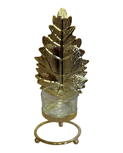 Suport lumânare Frunză metal 910-1 19cm