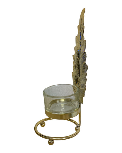Suport lumânare Frunză metal 910-1 19cm