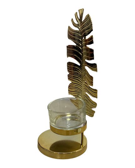 Suport lumânare Frunză metal 910-1 19cm