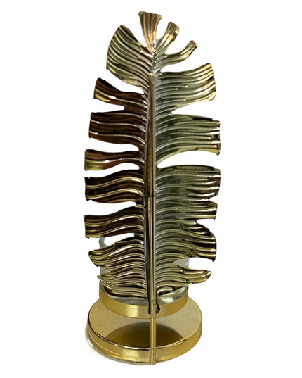 Suport lumânare Frunză metal 910-1 19cm