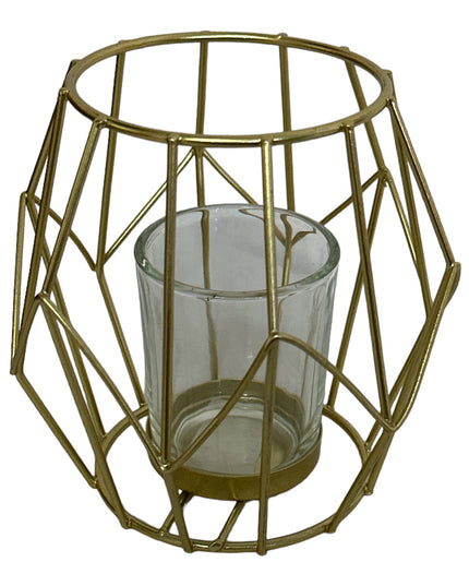 Suport lumânare metalic,ambalaj cadou 910-2A. 12cm