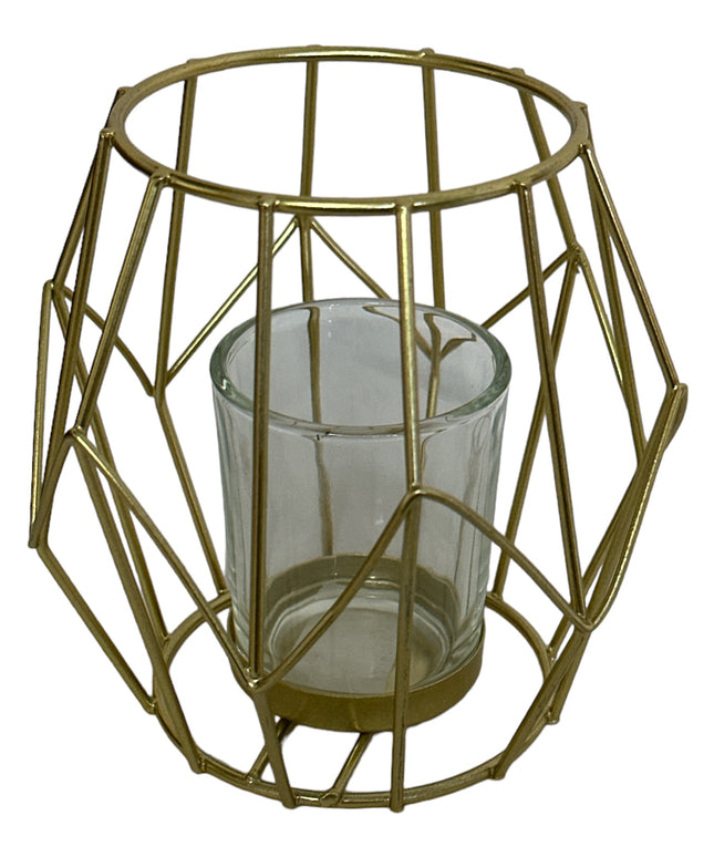 Suport lumânare metalic,ambalaj cadou 910-2A. 12cm