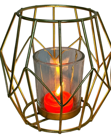 Suport lumânare metalic,ambalaj cadou 910-2A. 12cm