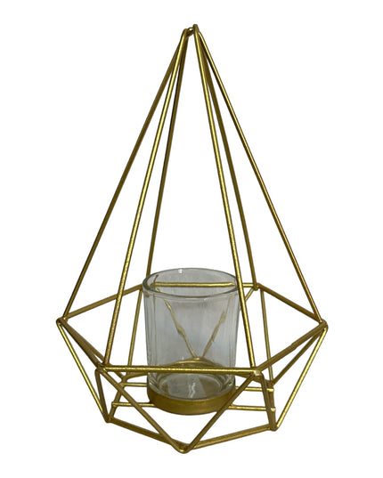 Suport lumânare metalic cu ambalaj cadou 910-2B 22cm