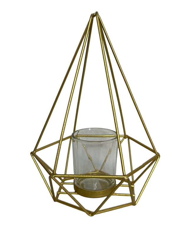 Suport lumânare metalic cu ambalaj cadou 910-2B 22cm