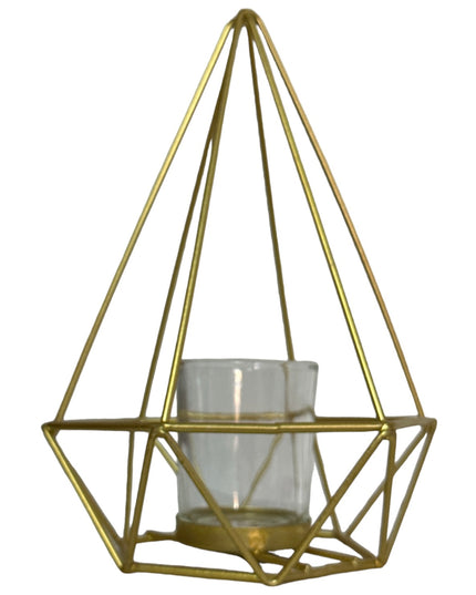 Suport lumânare metalic cu ambalaj cadou 910-2B 22cm