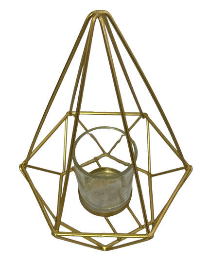 Suport lumânare metalic cu ambalaj cadou 910-2B 22cm