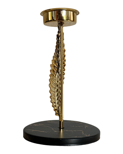 Suport lumânare Frunză metal 15cm 910-3