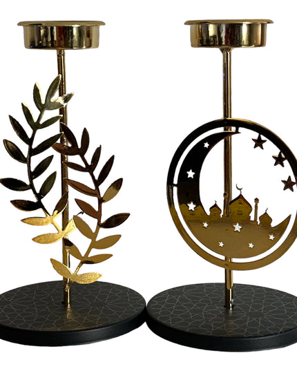 Suport lumânare Frunză metal 17cm 910-3