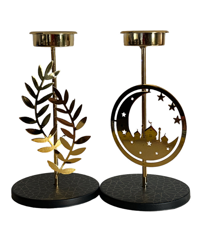 Suport lumânare Frunză metal 17cm 910-3