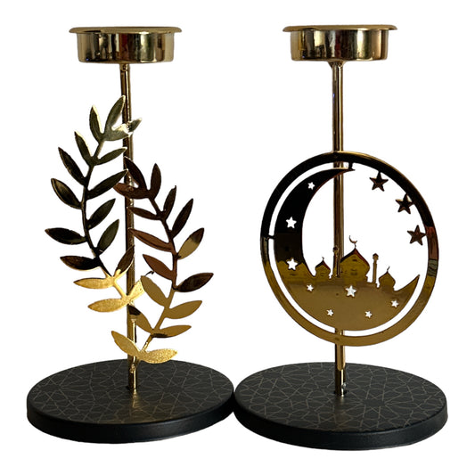 Suport lumânare Frunză metal 17cm 910-3