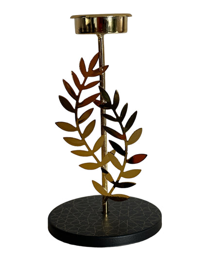 Suport lumânare Frunză metal 17cm 910-3