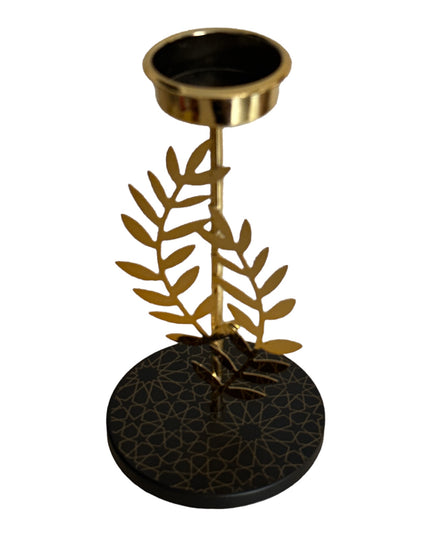 Suport lumânare Frunză metal 17cm 910-3