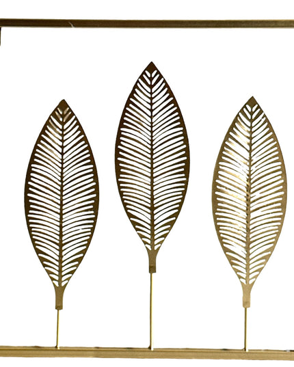 Tablou metalic de perete Frunze 38cm