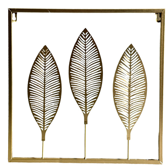 Tablou metalic de perete Frunze 38cm