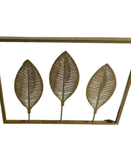 Tablou metalic de perete Frunze 38cm