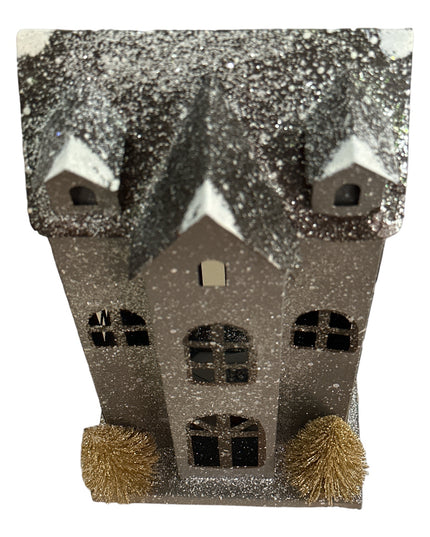 Căsuță metal cu lumini 902-17 28cm