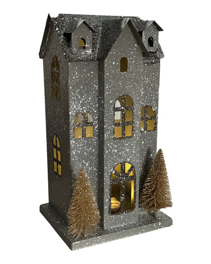 Căsuță metal cu lumini 902-17 28cm