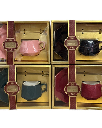 Set cadou ceașcă Lucky cu farfurie și linguriță 901-23