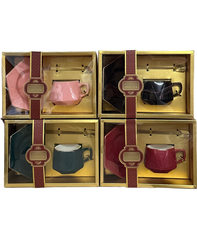 Set cadou ceașcă Lucky cu farfurie și linguriță 901-23