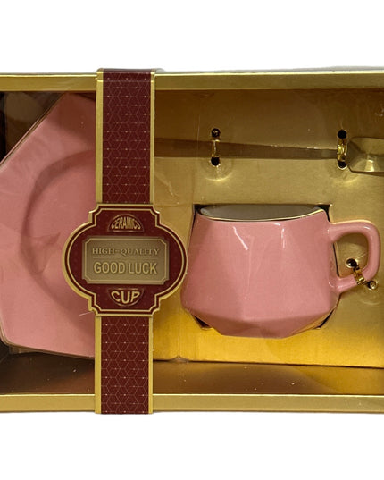 Set cadou ceașcă Lucky cu farfurie și linguriță 901-23