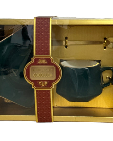 Set cadou ceașcă Lucky cu farfurie și linguriță 901-23