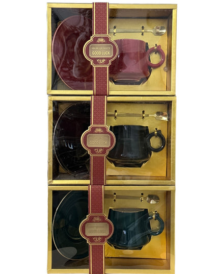 Set cadou ceașcă Good Luck cu farfurie și linguriță 901-30