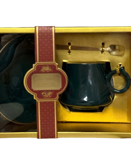 Set cadou ceașcă Good Luck cu farfurie și linguriță 901-30