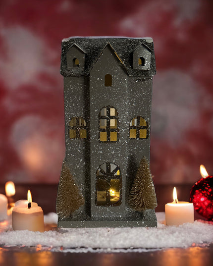 Căsuță metal cu lumini 902-17 28cm