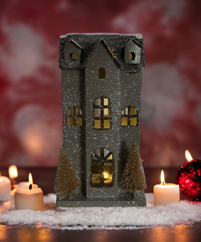 Căsuță metal cu lumini 902-17 28cm