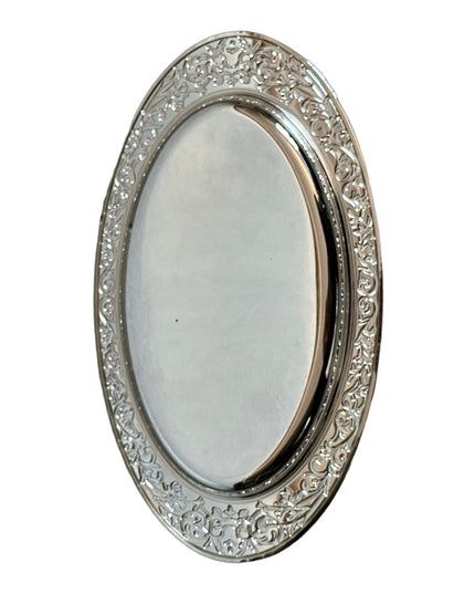 Tavă ovală Alpaca cu flori 38cm