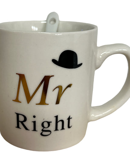 Set 2 căni cu lingurițe Mr & Mrs CH17