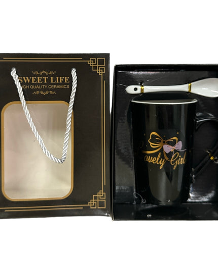 Set cadou cană cu linguriță Lovely HM80