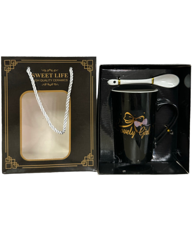 Set cadou cană cu linguriță Lovely HM80