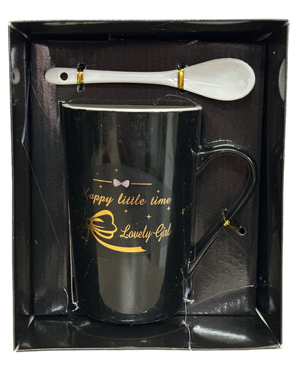 Set cadou cană cu linguriță Lovely HM80