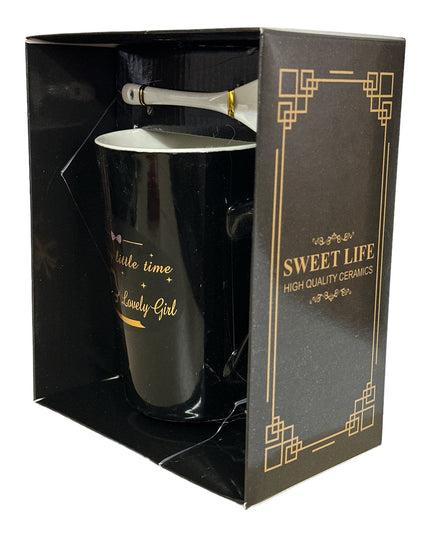 Set cadou cană cu linguriță Lovely HM80