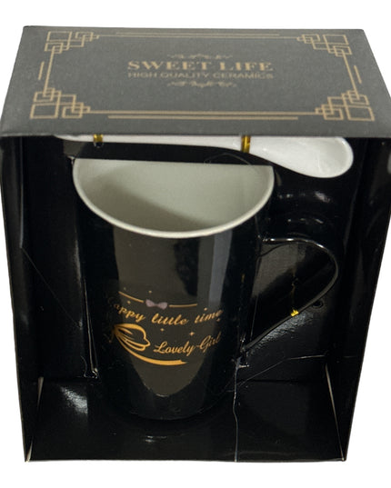 Set cadou cană cu linguriță Lovely HM80