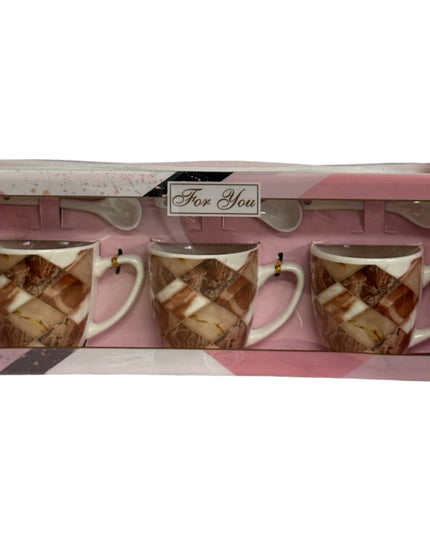 Set cadou 3 căni cu lingurițe AT1391